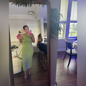 Source Unknown Olive Midi Dress